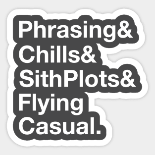 & Flying Casual Sticker